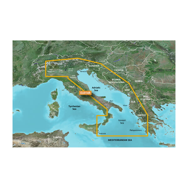 microSD™/SD™ card: HXEU014R - Italy, Adriatic Sea — Garmin.com product image