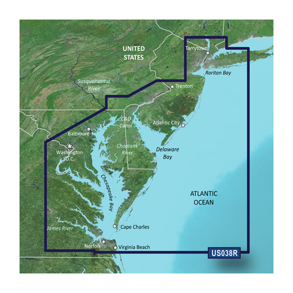 microSD™/SD™ card: VUS038R - New York-New Jersey to Chesapeake — Garmin.com product image