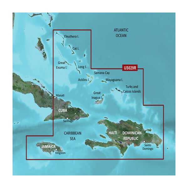 microSD™/SD™ card: HXUS029R - Southern Bahamas — Garmin.com product image