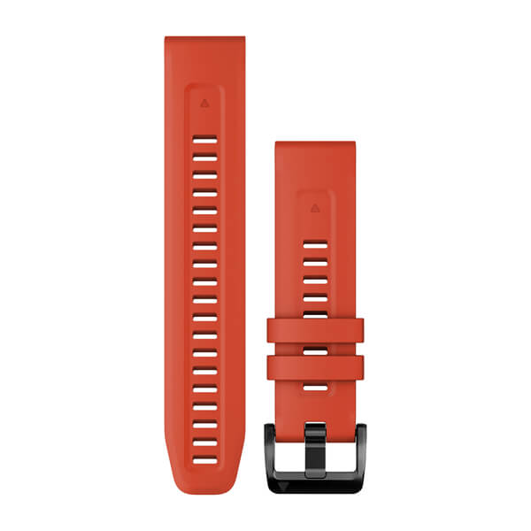 QuickFit® 22 Watch Bands, Flame Red Silicone — Garmin.com product image