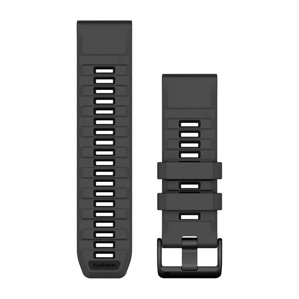 QuickFit® 26 Watch Bands, Graphite/Black Silicone