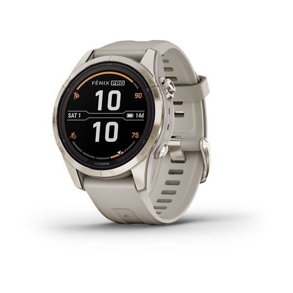 f?nix® 7S Pro – Sapphire Solar Edition, Soft Gold with Light Sand Band