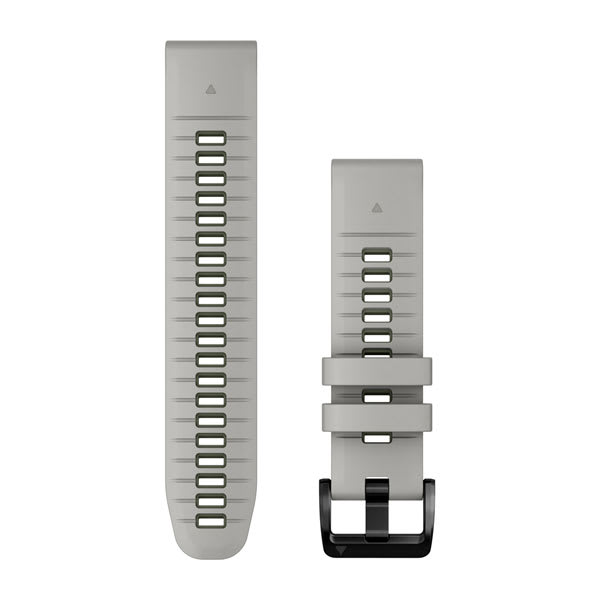 QuickFit® 22 Watch Bands, Fog Gray/Moss Silicone