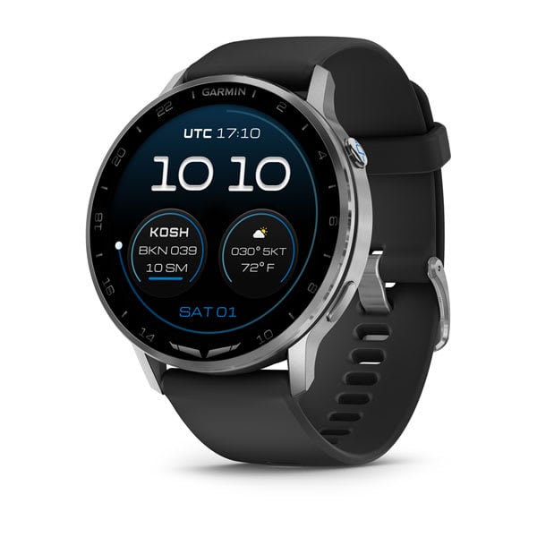 D2™ Air X15, Silver with Black Silicone Band