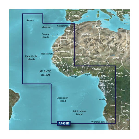 microSD™/SD™ card: HXAF003R - Western Africa — Garmin.com product image