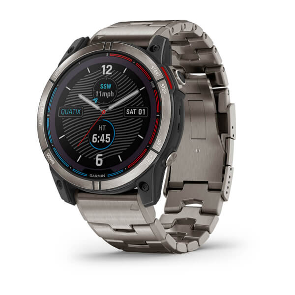 f?nix® 7X – Sapphire Solar Edition, Carbon Gray DLC Titanium with Black Band — Garmin.com product image