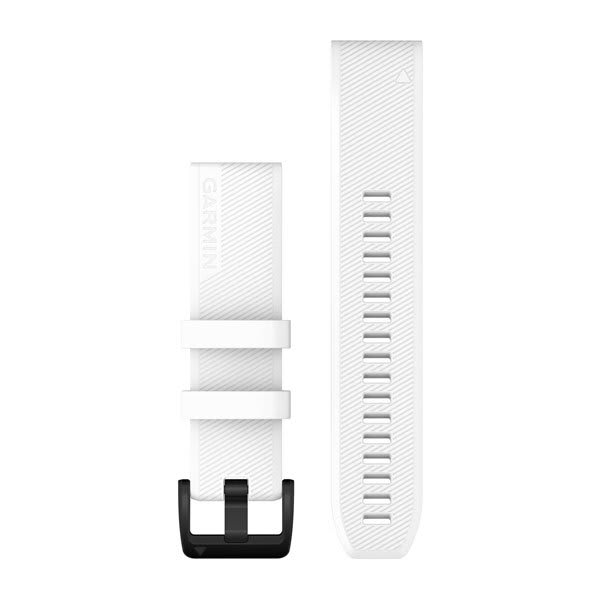QuickFit® 22 Watch Bands, White with Black Stainless Steel Hardware — Garmin.com product image