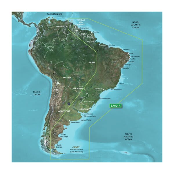 microSD™/SD™ card: HXSA001R-South America East Coast — Garmin.com product image