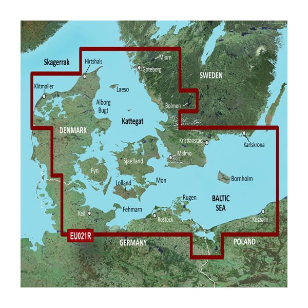 microSD™/SD™ card: HXEU021R - Denmark East-Sweden Southeast — Garmin.com product image