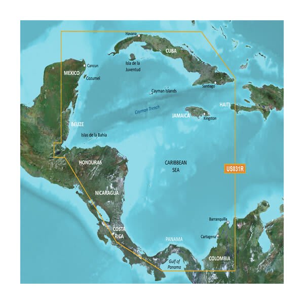 microSD™/SD™ card: HXUS031R-Southwest Caribbean — Garmin.com product image