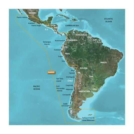 microSD™/SD™ card: HXSA002R-South America West Coast — Garmin.com product image