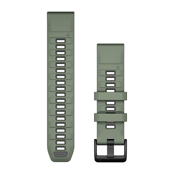 QuickFit® 22 Watch Bands, Willow/Graphite Silicone