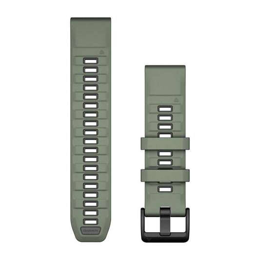 QuickFit® 22 Watch Bands, Willow/Graphite Silicone
