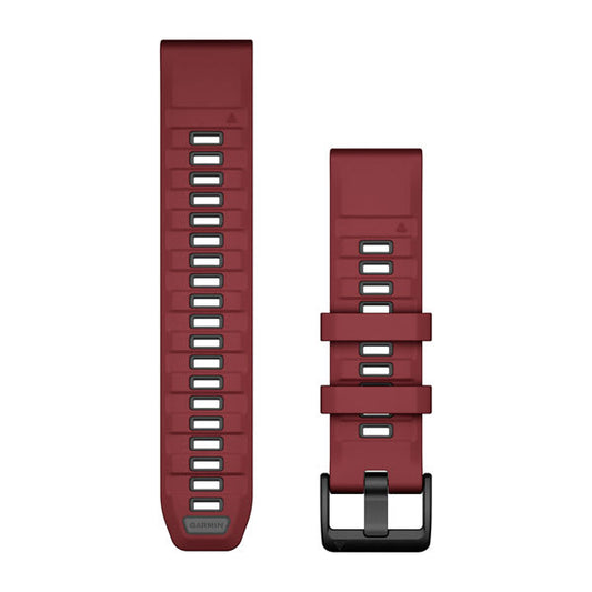 QuickFit® 22 Watch Bands, Marsala/Graphite Silicone