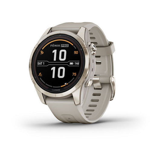 f?nix® 7S Pro – Sapphire Solar Edition, Soft Gold with Light Sand Band