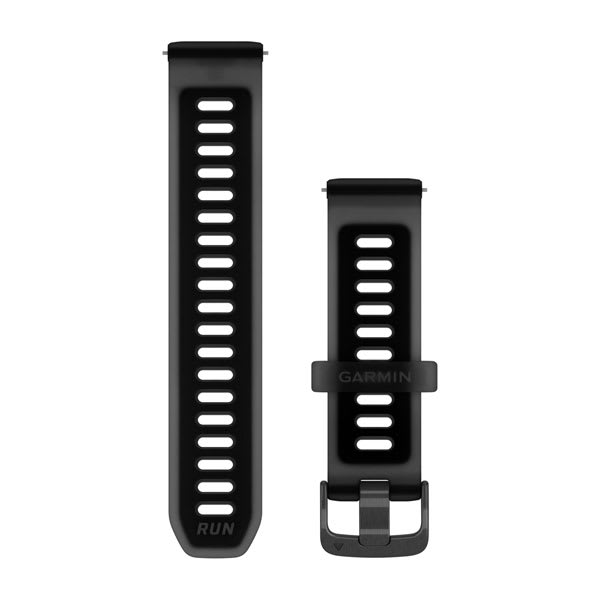 Quick Release Bands (20 mm), Translucent Black/Black with Slate Hardware