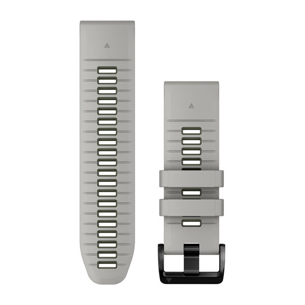 QuickFit® 26 Watch Bands, Fog Gray/Moss Silicone