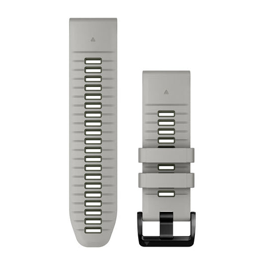 QuickFit® 26 Watch Bands, Fog Gray/Moss Silicone