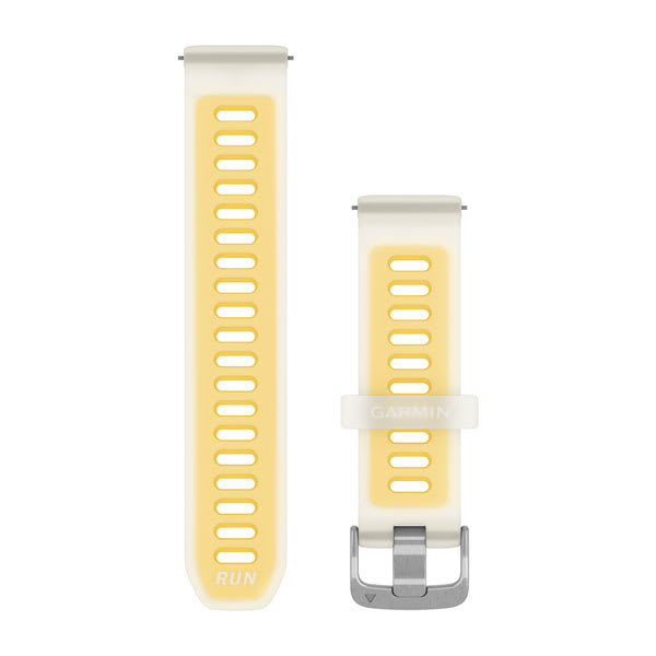 Quick Release Bands (20 mm), Translucent Bone/Mango with Silver Hardware