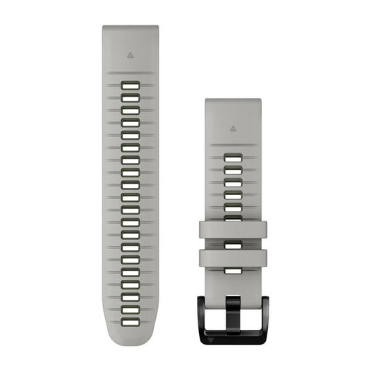 QuickFit® 22 Watch Bands, Fog Gray/Moss Silicone