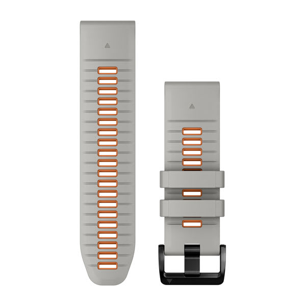 QuickFit® 26 Watch Bands, Fog Gray/Ember Orange Silicone