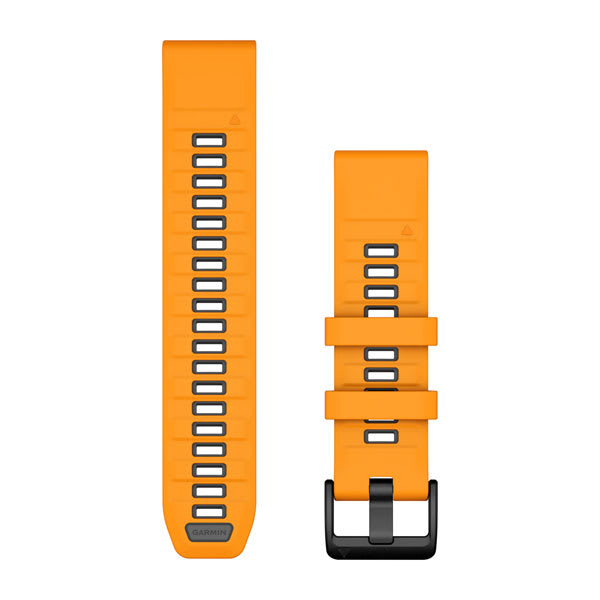 QuickFit® 22 Watch Bands, Spark Orange/Graphite Silicone
