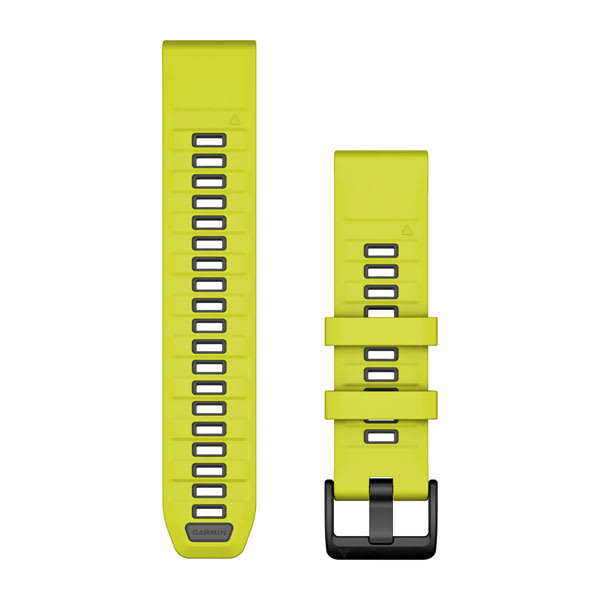 QuickFit® 22 Watch Bands, Amp Yellow/Graphite Silicone