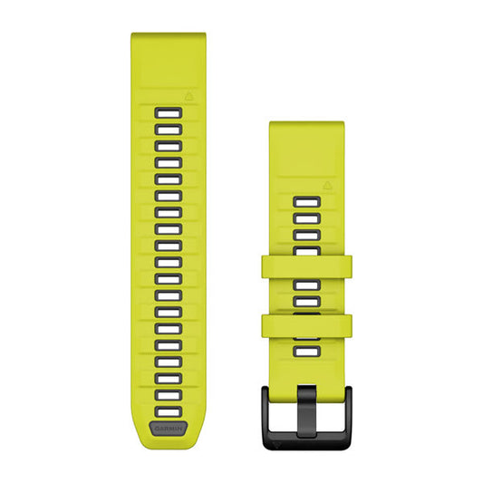 QuickFit® 22 Watch Bands, Amp Yellow/Graphite Silicone